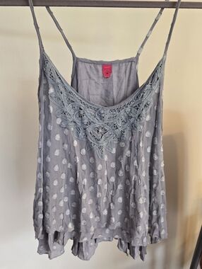 FARM Rio Crochet-trim Polka Dot Camisole Top